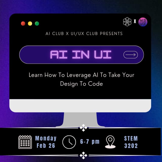 AI Club x UXA/Designathon: The Role of AI in UI/UX